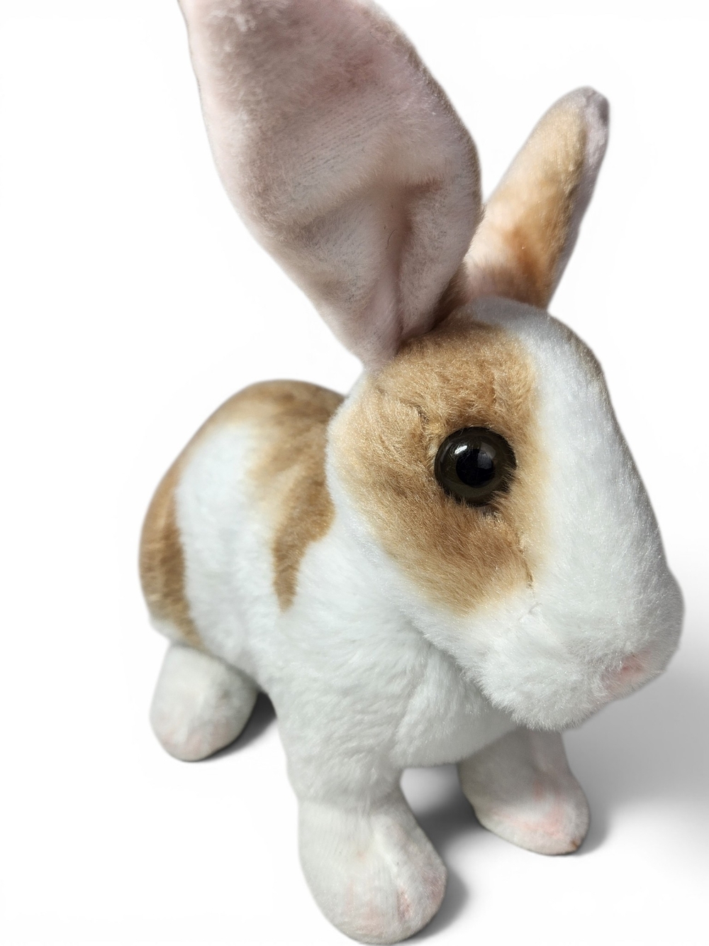 Vintage Tiger Tale Toys Rabbit Plush Realistic Brown White Stuffed Bunny Toy - Picture 2 of 13